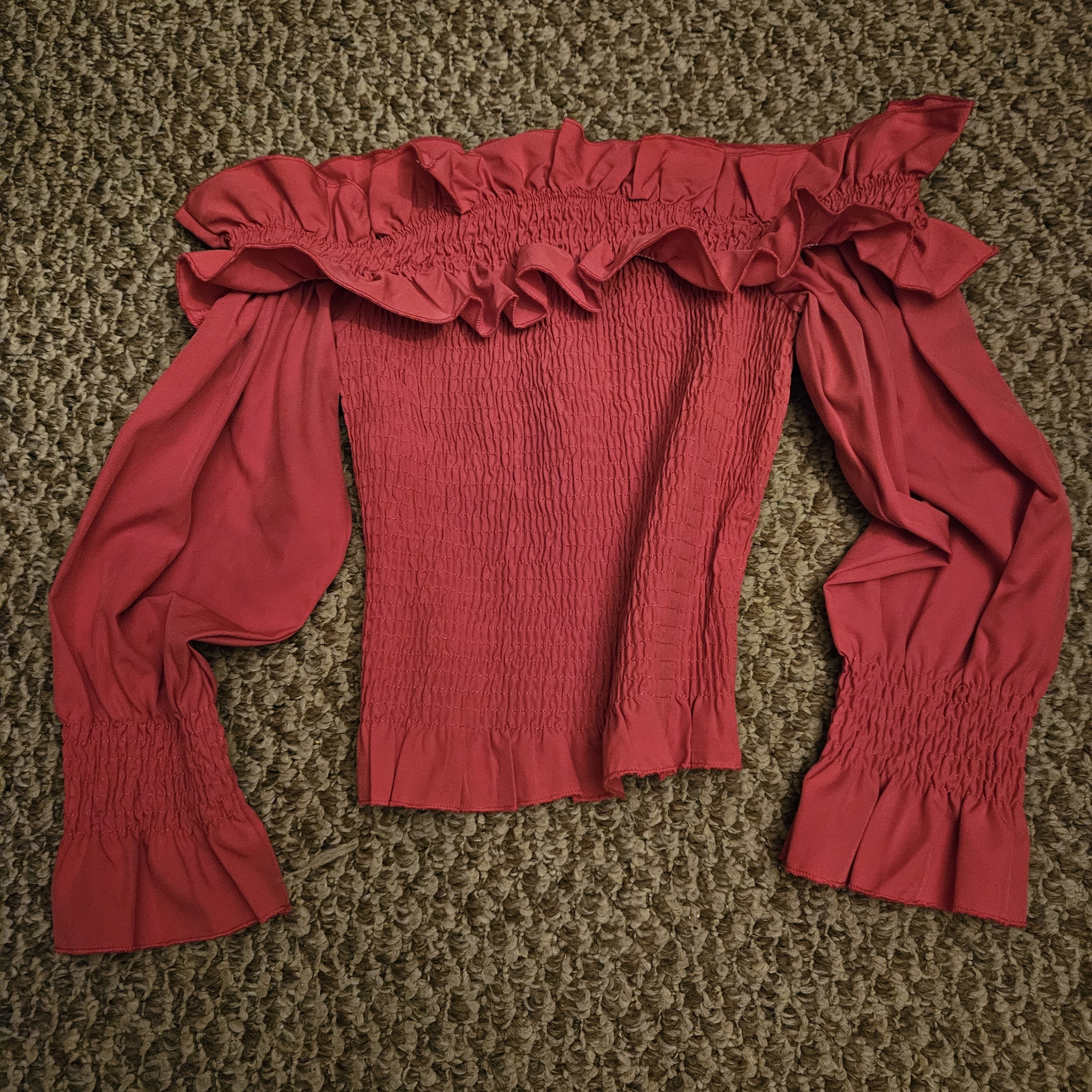 Hot Pink Off-Shoulder Ruffle Top
